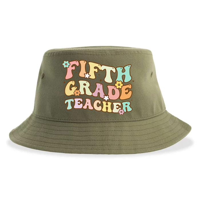 Back To School Fifth Grade Teacher Colorful Womens Gift Sustainable Bucket Hat