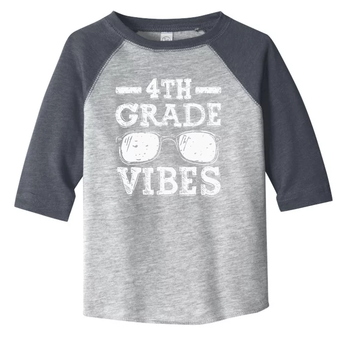 Back To School 4th Grade Vibes First Day Teacher Toddler Fine Jersey T-Shirt