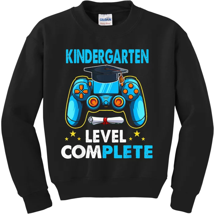 Back To School Kindergarten Level Complete Video Gamer Kids Sweatshirt