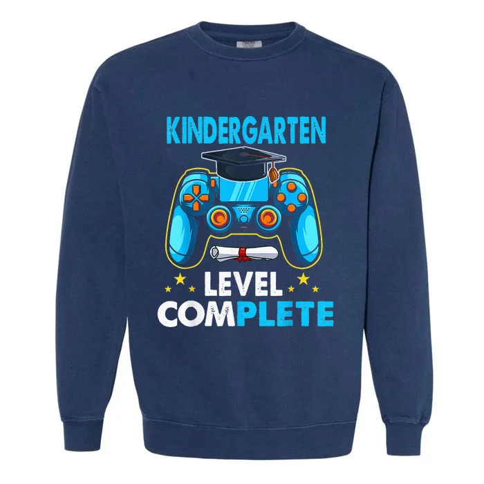 Back To School Kindergarten Level Complete Video Gamer Garment-Dyed Sweatshirt