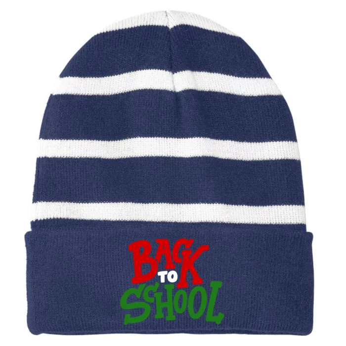 Back To School Holiday Cute Gift Striped Beanie with Solid Band