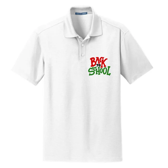 Back To School Holiday Cute Gift Dry Zone Grid Performance Polo