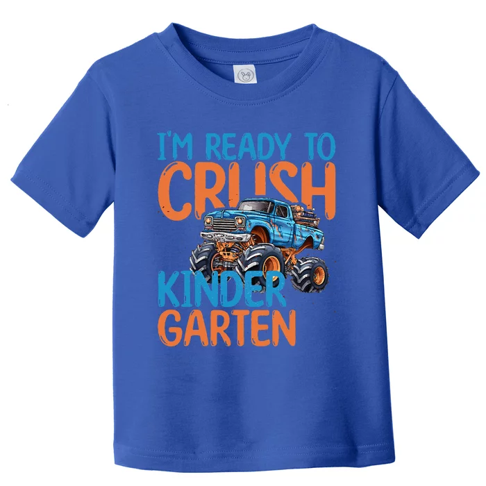 Back To School First Day Of Kindergarten Monster Truck Toddler T-Shirt