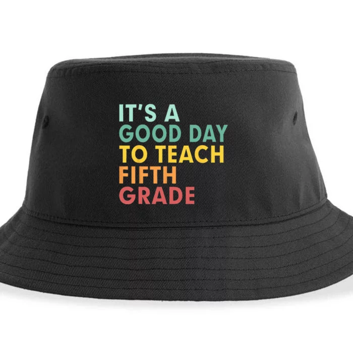 Back To School Its A Good Day To Teach Fifth Grade Teacher Sustainable Bucket Hat