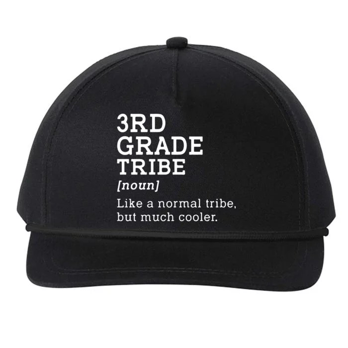 Back To School 3rd Grade Tribe Teacher Third Grade Team Gift Snapback Five-Panel Rope Hat