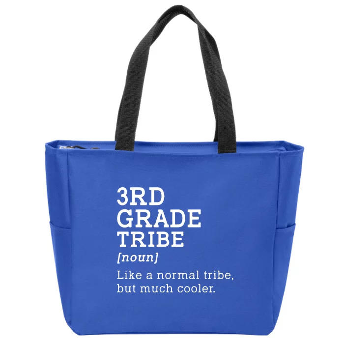 Back To School 3rd Grade Tribe Teacher Third Grade Team Gift Zip Tote Bag