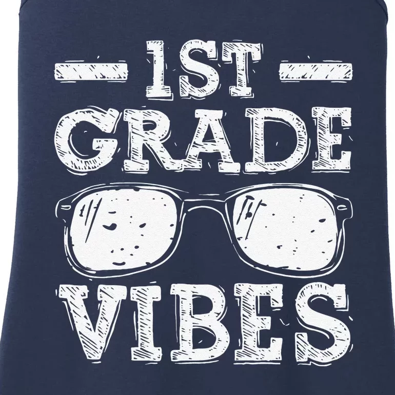 Back To School 1st Grade Vibes, First Day Teacher Ladies Essential Tank