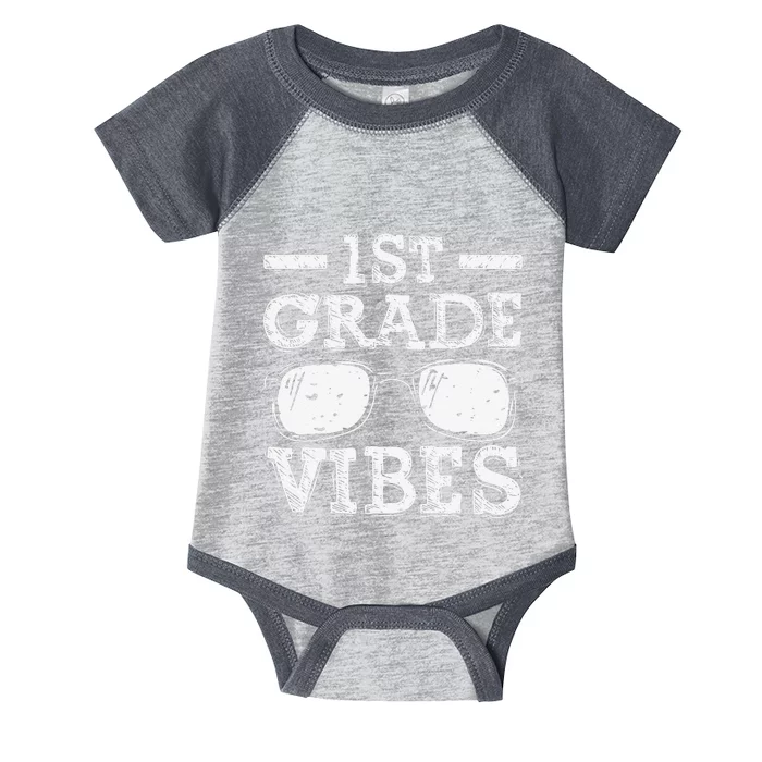 Back To School 1st Grade Vibes, First Day Teacher Infant Baby Jersey Bodysuit