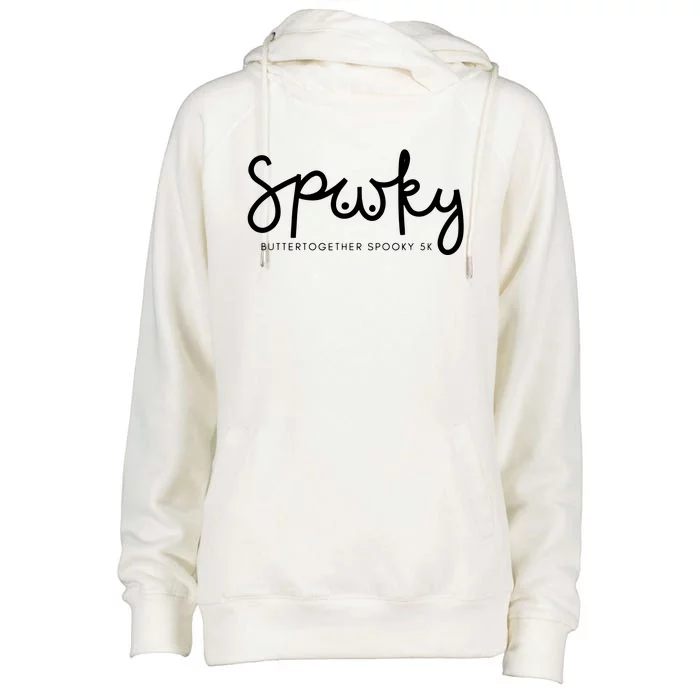 Butter Together Spooky 5k Womens Funnel Neck Pullover Hood