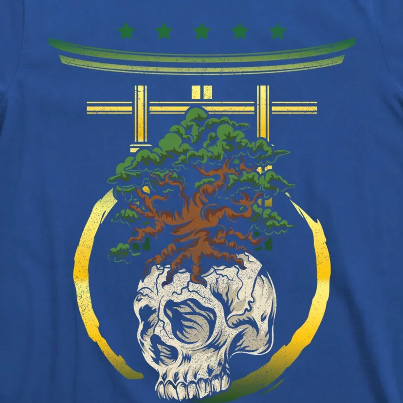 Bonsai Tree Skull Japanese Art Meditation Buddhism Yoga Gift T-Shirt