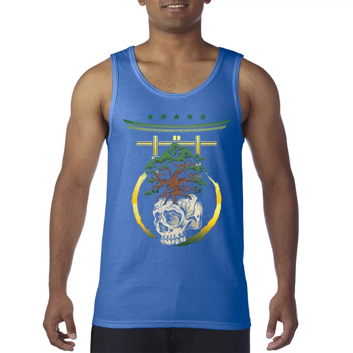 Bonsai Tree Skull Japanese Art Meditation Buddhism Yoga Gift Tank Top