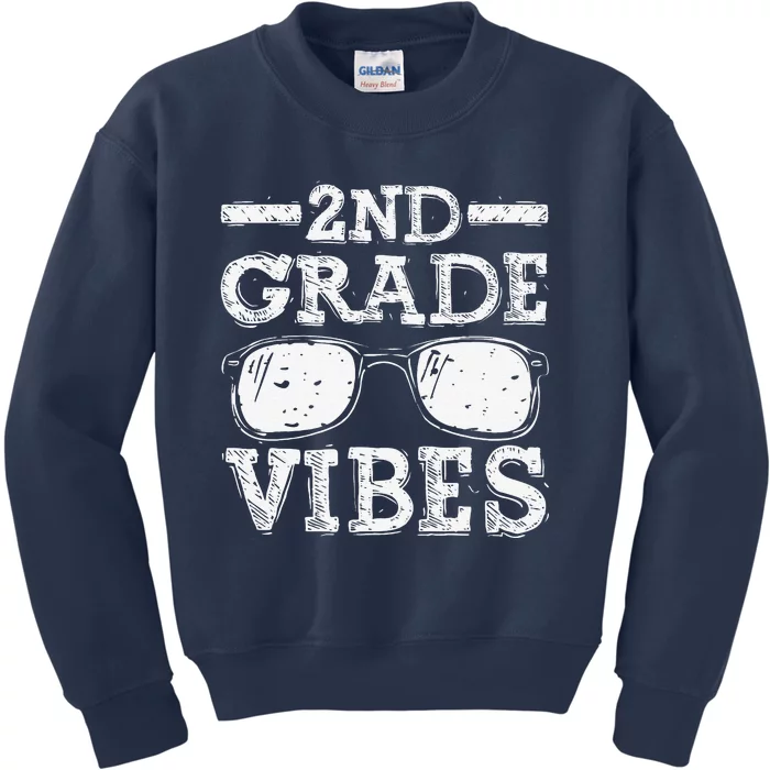 Back To School 2nd Grade Vibes, First Day Teacher Kids Sweatshirt