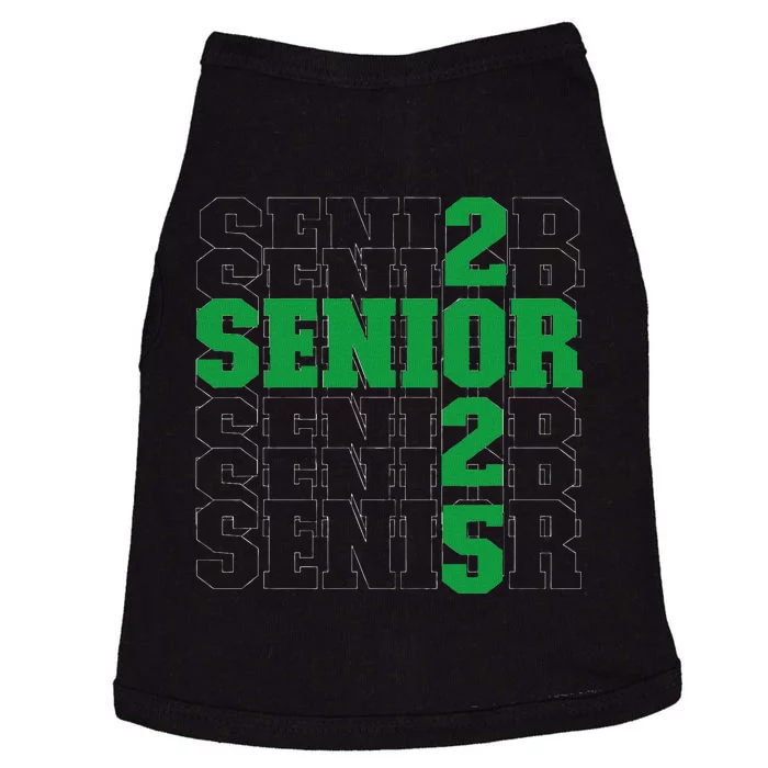 Back To School Officially A Senior Green Senior 2025 Doggie Tank