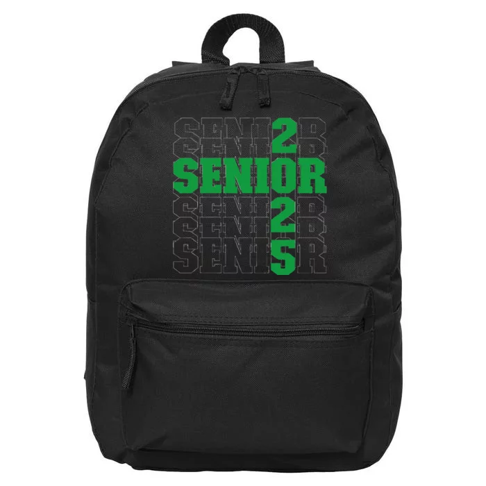 Back To School Officially A Senior Green Senior 2025 16 in Basic Backpack