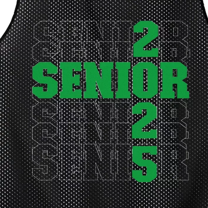 Back To School Officially A Senior Green Senior 2025 Mesh Reversible Basketball Jersey Tank