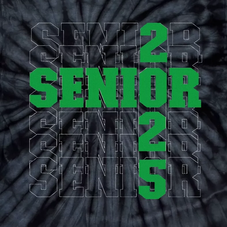 Back To School Officially A Senior Green Senior 2025 Tie-Dye T-Shirt