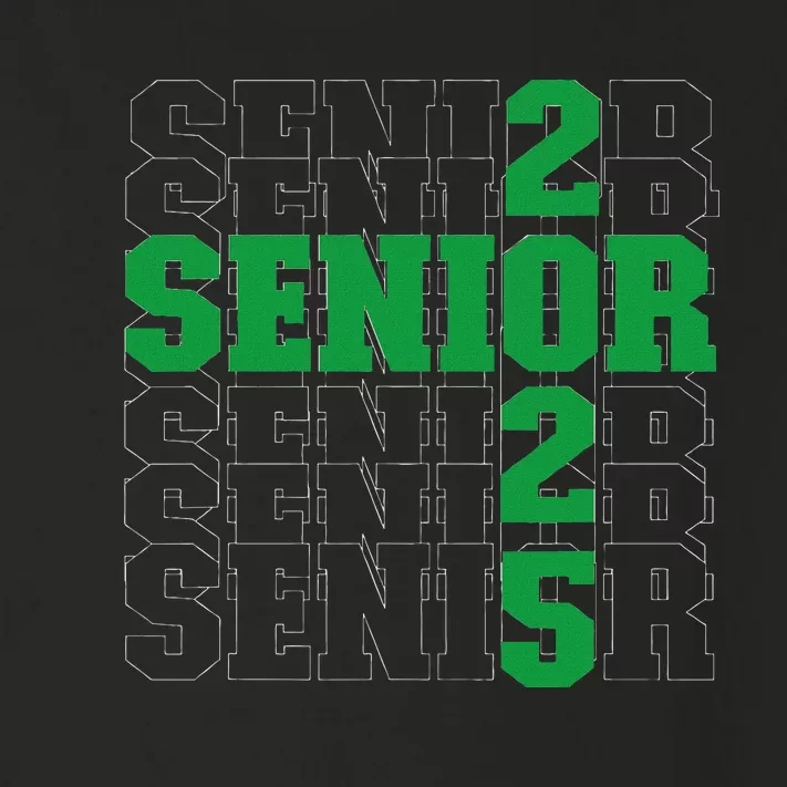 Back To School Officially A Senior Green Senior 2025 Toddler Long Sleeve Shirt