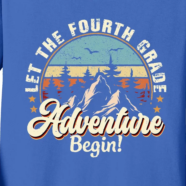 Back To School Let The 4th Grade Adventure Begin Kids Long Sleeve Shirt