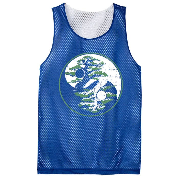 Bonsai Tree Spiritual Yin Yang Yoga Zen Meditation Gift Mesh Reversible Basketball Jersey Tank