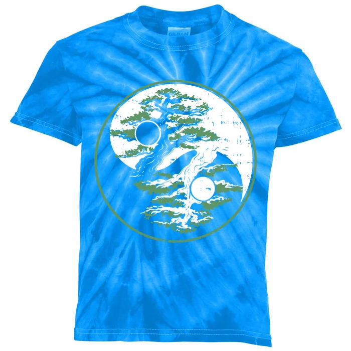 Bonsai Tree Spiritual Yin Yang Yoga Zen Meditation Gift Kids Tie-Dye T-Shirt