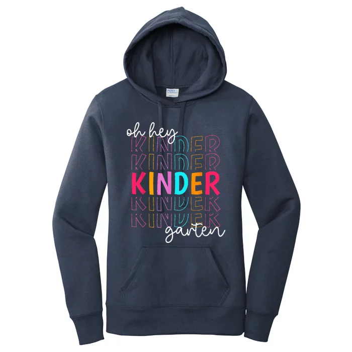 Back To School Oh Hey Kindergarten Teachers Women Student Women's Pullover Hoodie