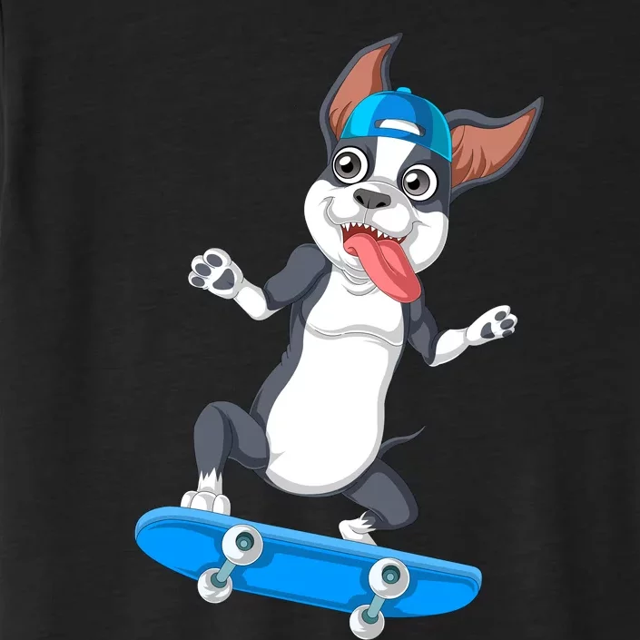 Boston Terrier Skateboarding ChromaSoft Performance T-Shirt