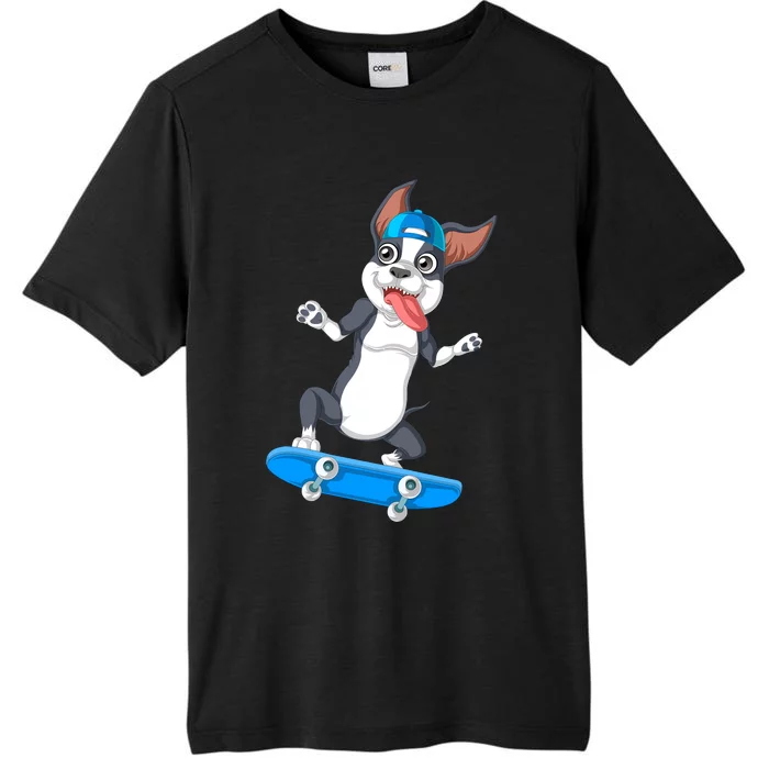 Boston Terrier Skateboarding ChromaSoft Performance T-Shirt