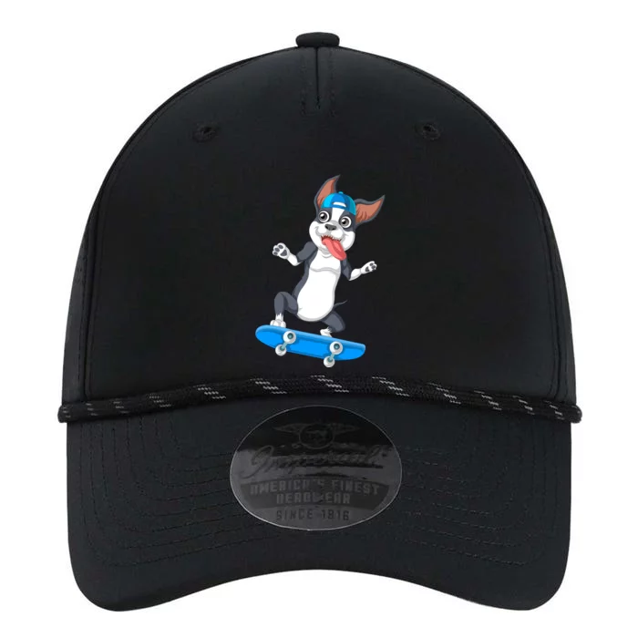 Boston Terrier Skateboarding Performance The Dyno Cap