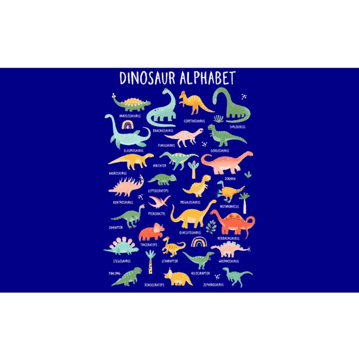 Back To School Types Of Dinosaurs Alphabet Bumper Sticker