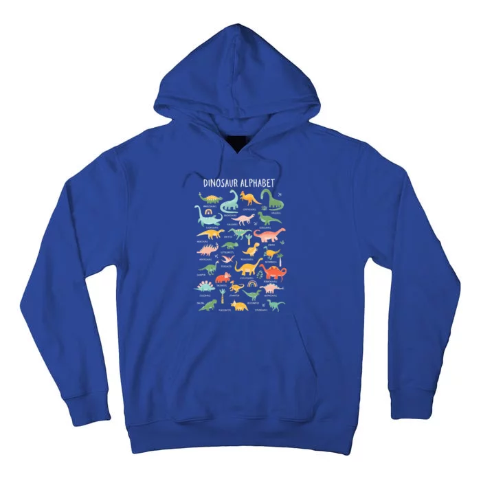 Back To School Types Of Dinosaurs Alphabet Tall Hoodie