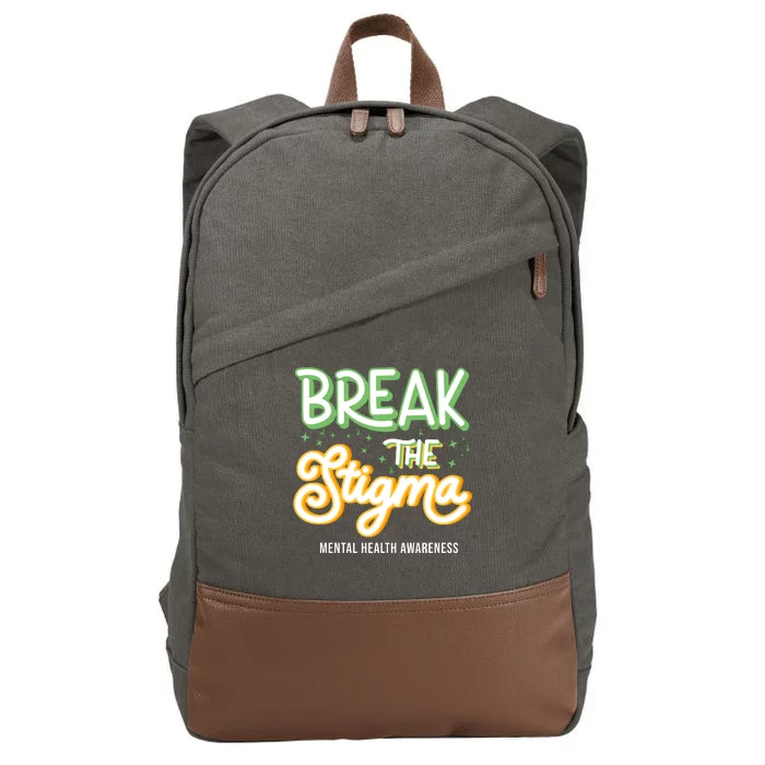 Break The Stigma Mental Health Awareness Cotton Canvas Backpack