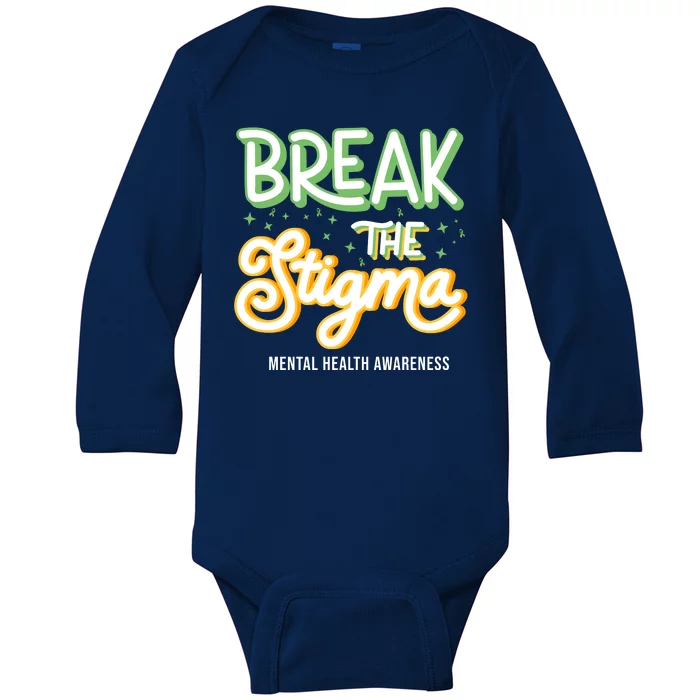 Break The Stigma Mental Health Awareness Baby Long Sleeve Bodysuit