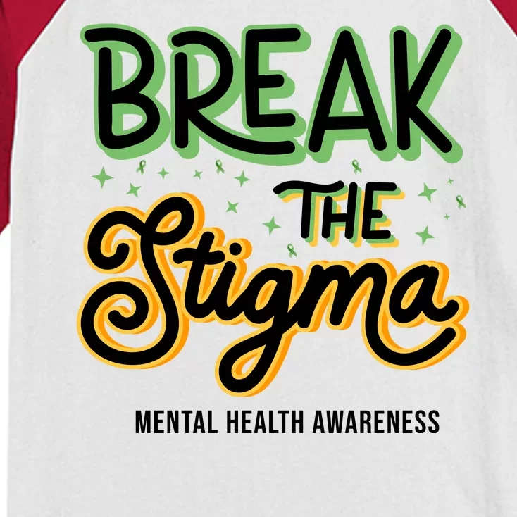 Break The Stigma Mental Health Awareness Kids Colorblock Raglan Jersey