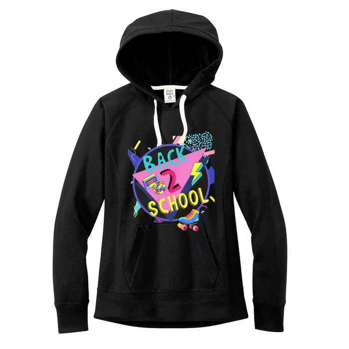 Back To School 90s Teacher Back 2 School 1st Day Of School Women's Fleece Hoodie