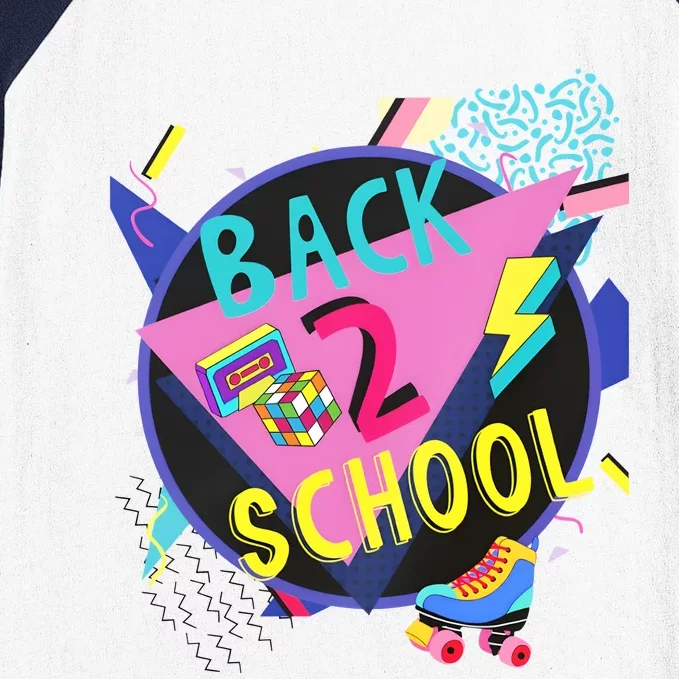 Back To School 90s Teacher Back 2 School 1st Day Of School Baseball Sleeve Shirt