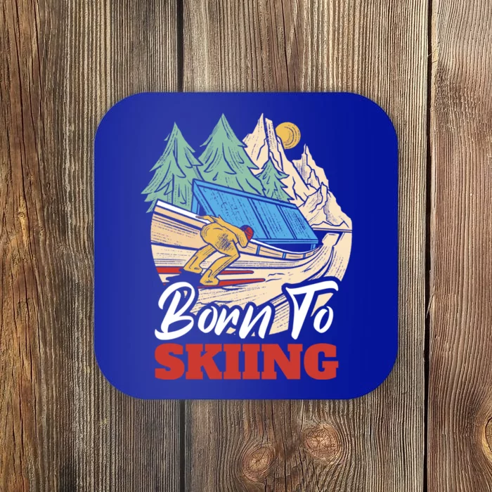 Born To Skiing Cute Gift Coaster