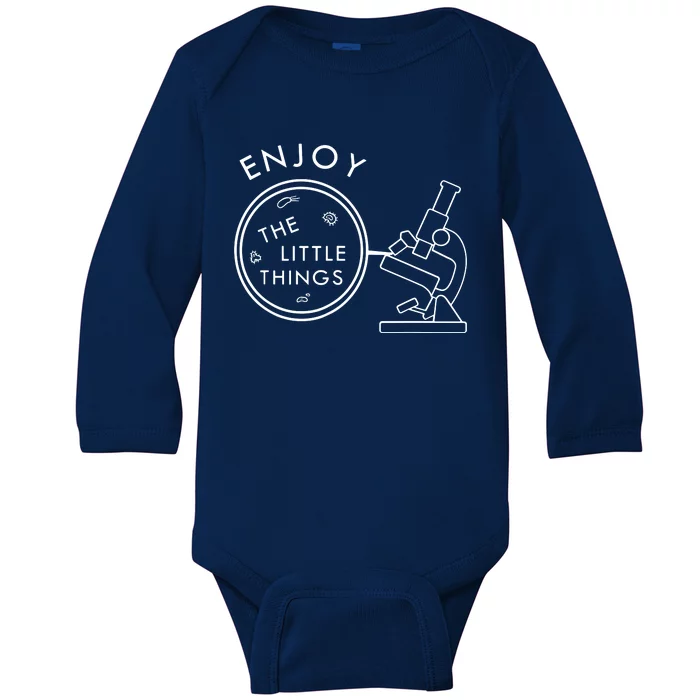 Biology Teacher Student Microscope Gift Biology Baby Long Sleeve Bodysuit