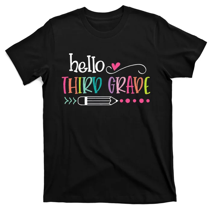 Back To School Hello Third 3rd Grade T-Shirt