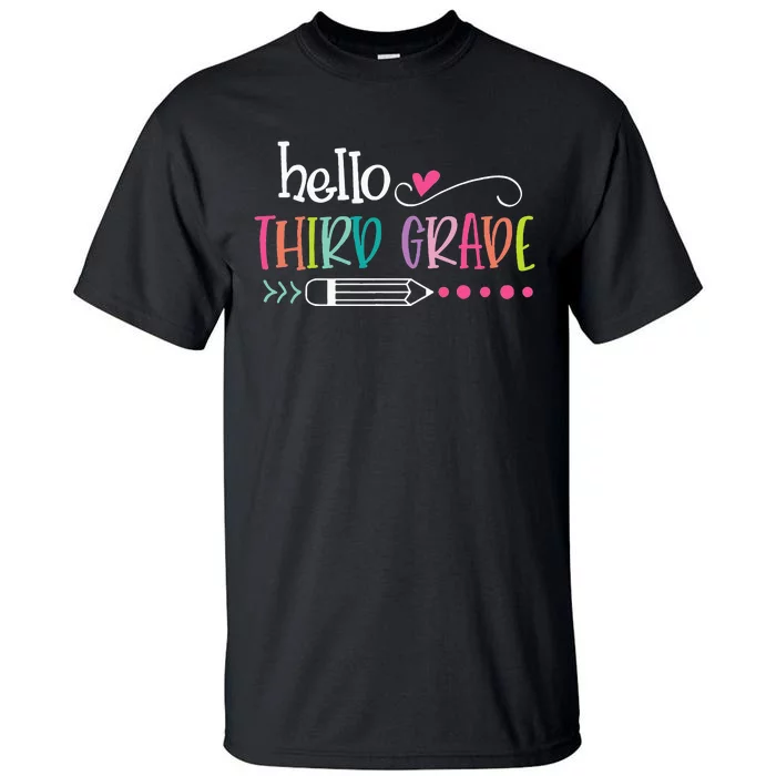 Back To School Hello Third 3rd Grade Tall T-Shirt