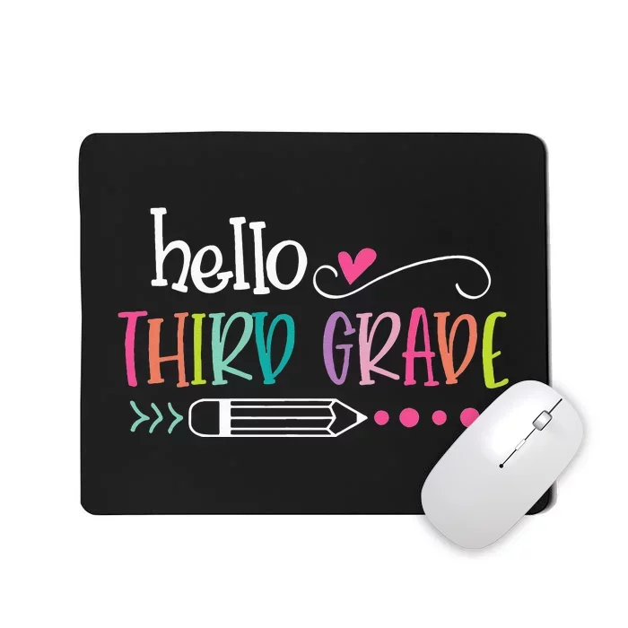 Back To School Hello Third 3rd Grade Mousepad