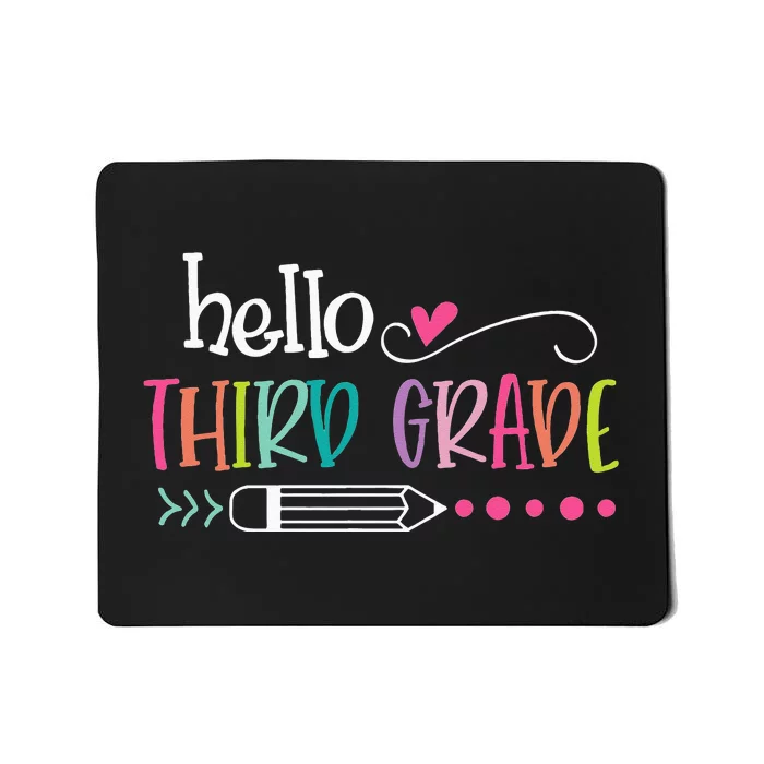 Back To School Hello Third 3rd Grade Mousepad