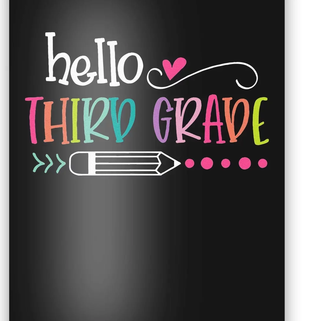 Back To School Hello Third 3rd Grade Poster