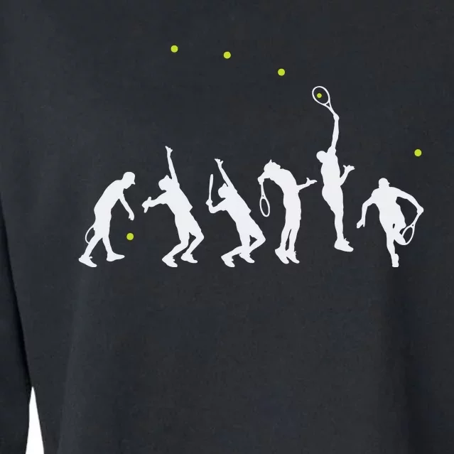 Big Tennis Serve Tennis Silhouette Big Serve Cropped Pullover Crew