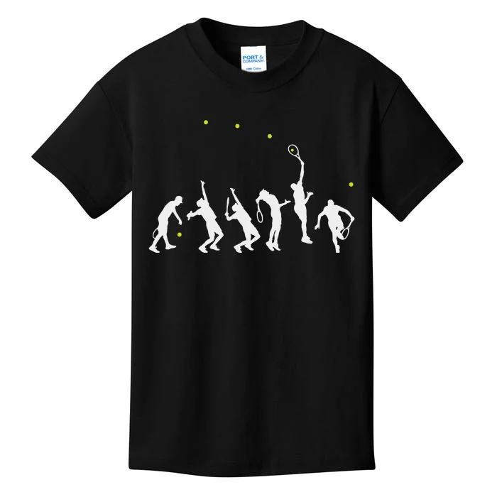 Big Tennis Serve Tennis Silhouette Big Serve Kids T-Shirt