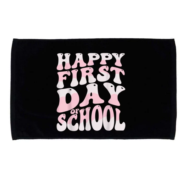 Back To School Happy First Day Of School Teacher Student Microfiber Hand Towel