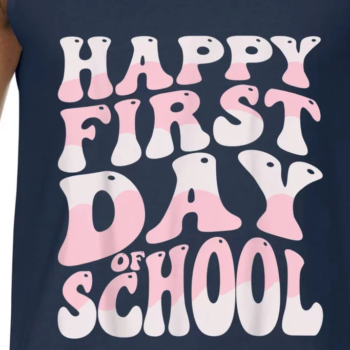 Back To School Happy First Day Of School Teacher Student Comfort Colors® Tank Top