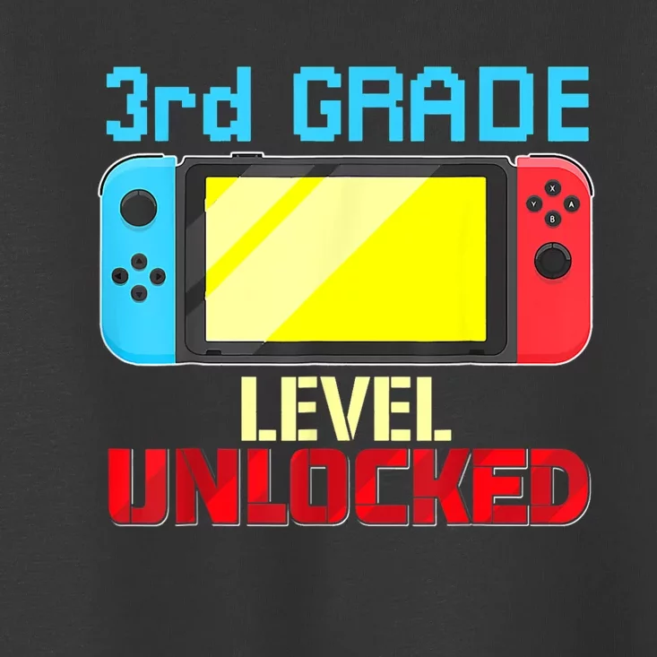 Back To School Video Gamer 3rd Grade Level Unlocked Boy Kids Toddler T-Shirt