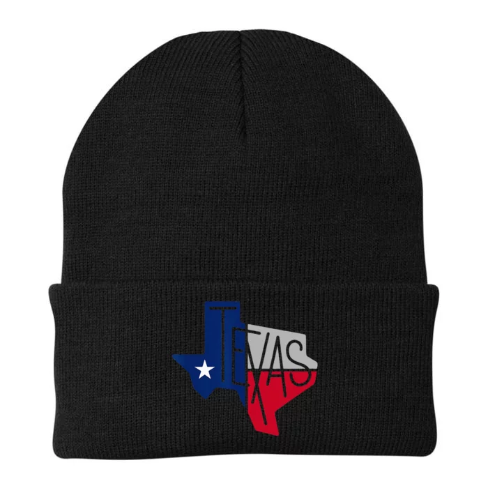 Beautiful Texas State Flag Star Silhouette Knit Cap Winter Beanie