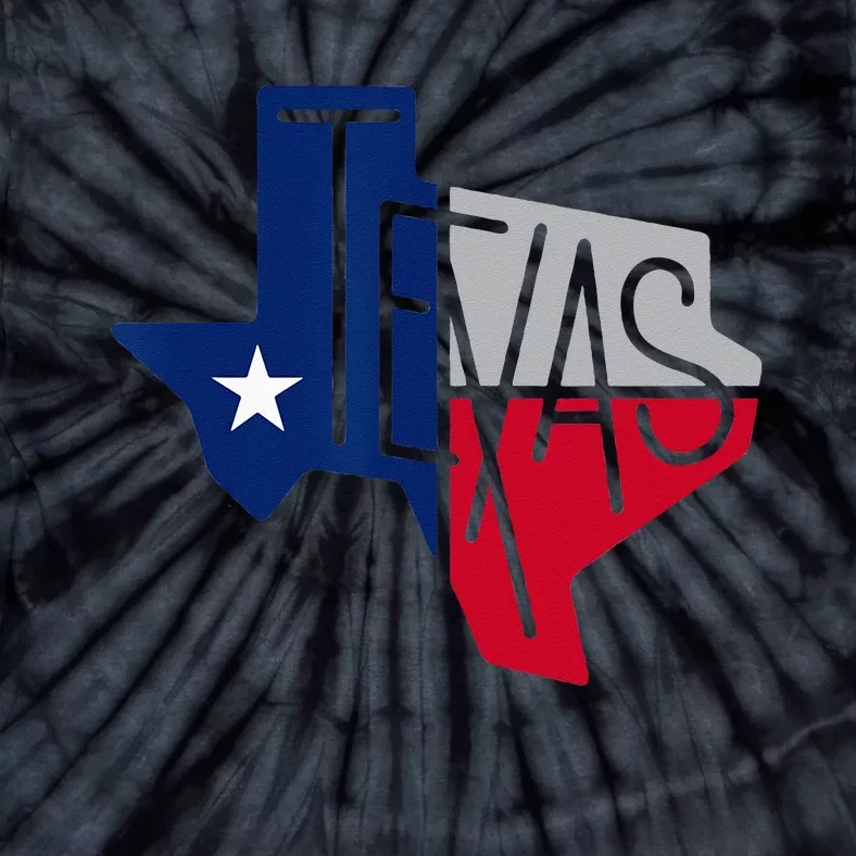 Beautiful Texas State Flag Star Silhouette Tie-Dye T-Shirt