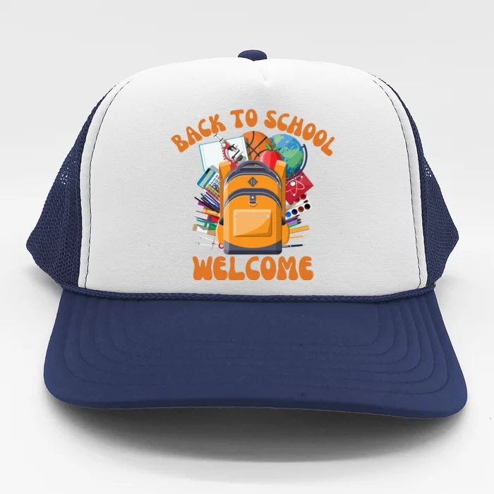 Back To School Welcome Trucker Hat